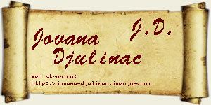 Jovana Đulinac vizit kartica